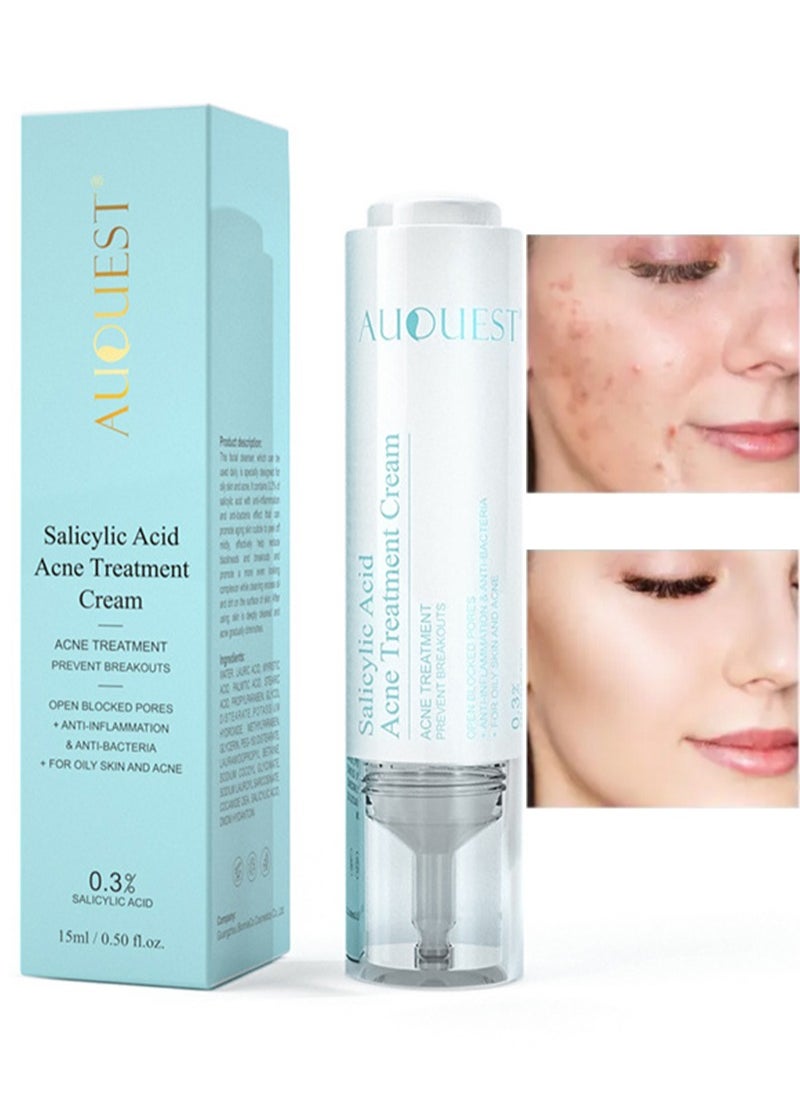 Salicylic Acid Acne Treatment Cream with 0.3% Salicylic Acid and 8 Antibacterial, Anti-inflammatory Ingredients，Whitening Facial Treatment Hyaluronic Acid，Black Dots Remove Skin Care for Oily Skin - pzsku/Z82A25BB68E46F37A8EBFZ/45/_/1705298328/24b1ec4e-97b6-430a-aacd-e166f6d81513