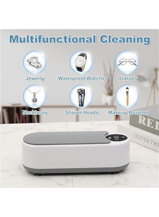 Generic Ultrasonic Jewelry Cleaner Machine, Portable Professional Sonic Jewelry Cleaner for Eye Glasses,Ring,Earring, Necklaces,Watch Strap,Makeup Brush,Gold,Ddiamond Ring - Image 3