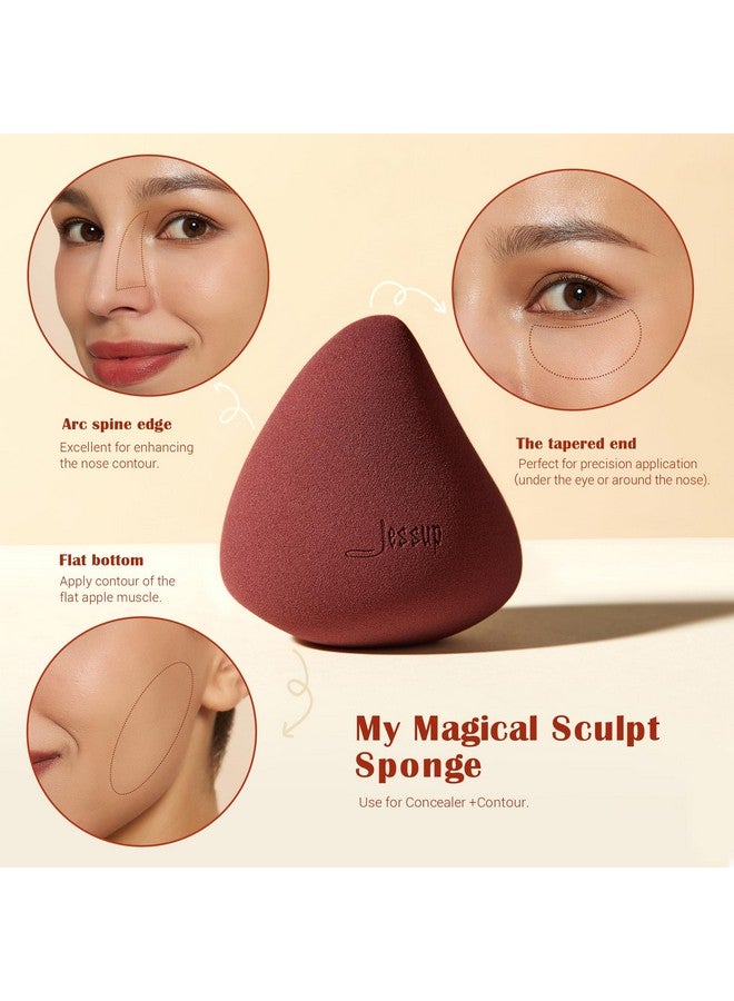 Jessup Makeup Sponge Set, 3pcs Make up Sponges for Face Soft Beauty Sponges Foundation Sponge Makeup Blender Concealer Sponge, SP013 - Image 4