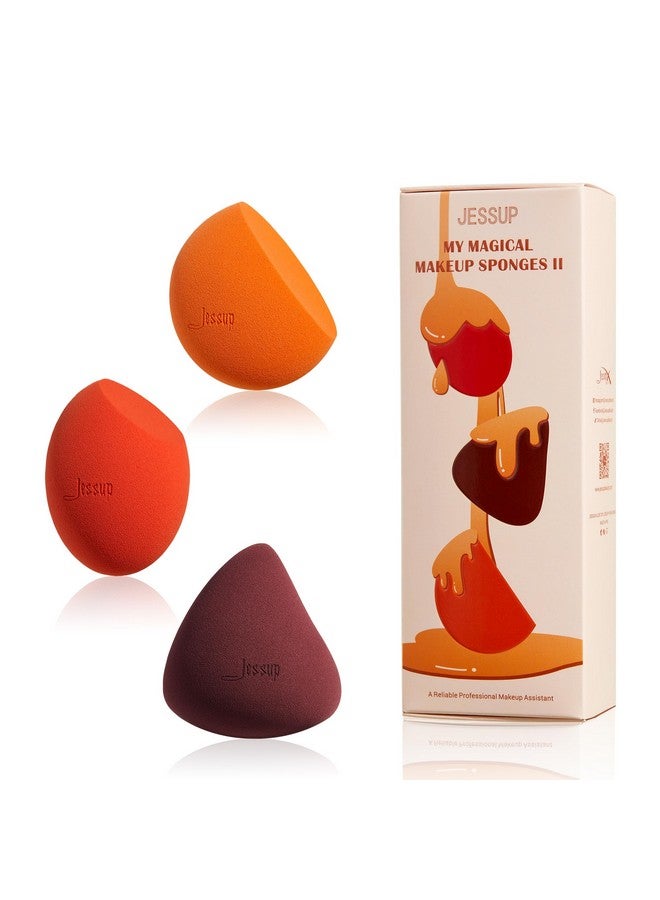 Jessup Makeup Sponge Set, 3pcs Make up Sponges for Face Soft Beauty Sponges Foundation Sponge Makeup Blender Concealer Sponge, SP013 - Image 1