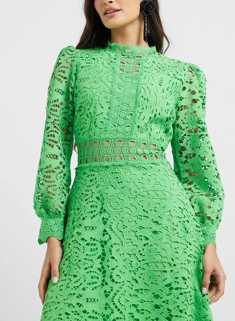 ELLA Lace Midi Dress