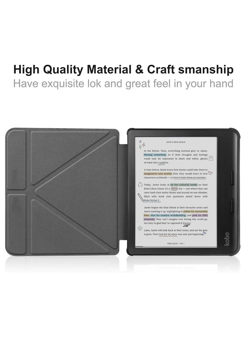 General - Kobo Libra Color 7 Inch 2024 Releases E-Reader Holster Kobo Libra Color Smart Slim Lightweight Premium TPU Holster with Auto Sleep/Wake Function - Image 1