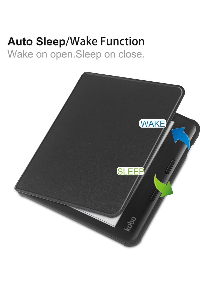 General - Kobo Libra Color 7 Inch 2024 Releases E-Reader Holster Kobo Libra Color Smart Slim Lightweight Premium TPU Holster with Auto Sleep/Wake Function - Image 1