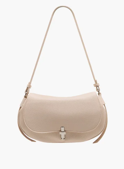 Flora Bella By Shoexpress Textured Crossbody Bag with Detachable Shoulder Strap