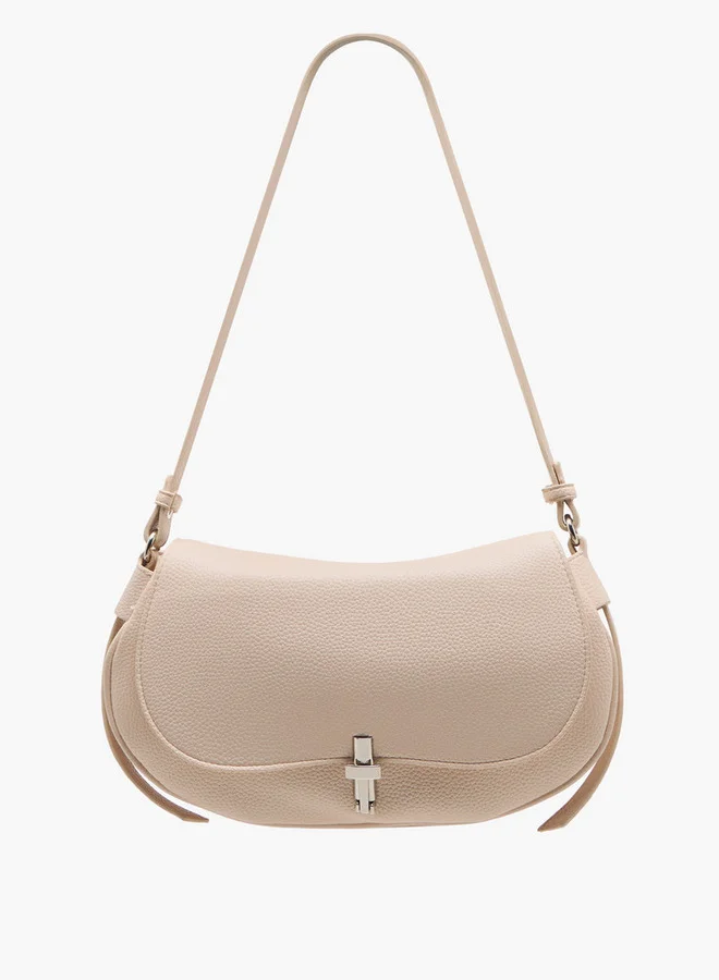 فلورا بيلا من شو إكسبرس Textured Crossbody Bag with Detachable Shoulder Strap