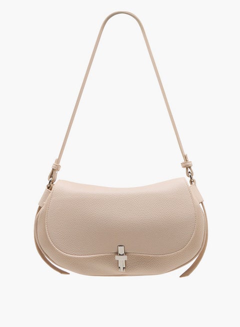 Textured Crossbody Bag with Detachable Shoulder Strap