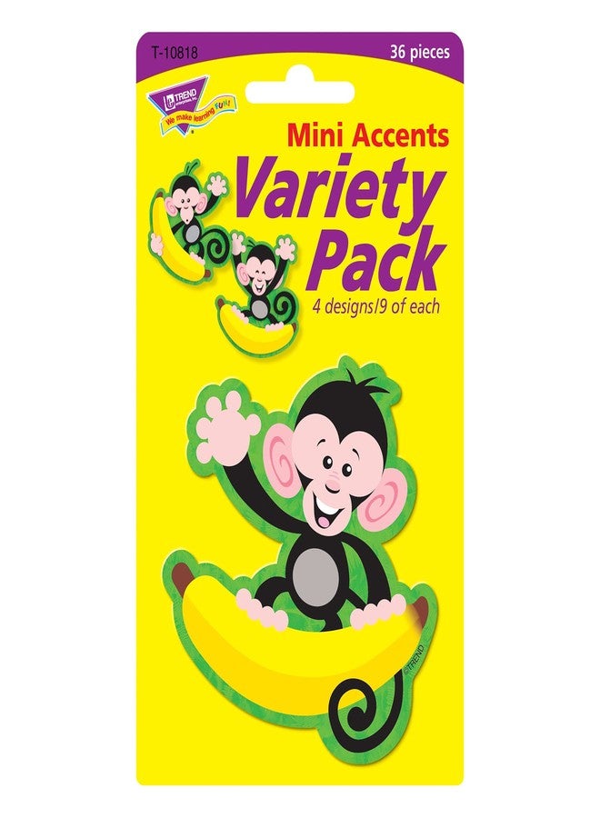 Trend Enterprises TREND Monkeys and Bananas Mini Accents Variety Pack, Classroom Bulletin Board Cut Outs, 3 Inches, 36 Count - Image 2