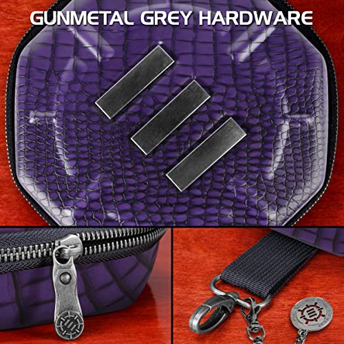 ENHANCE DND Dice Tray and Case - Collector's Edition DND Dice Holder up to 150 D&D Shakers with Hard Shell Exterior and Protective Soft Interior - Rolling Tray Perfect for Game Night (Dragon Purple) - Image 5