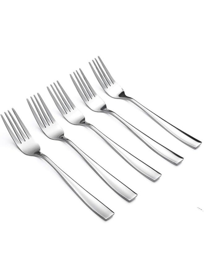 Set of 6 Stainless Steel Dinner Forks 14cm Small Forks - Image 2