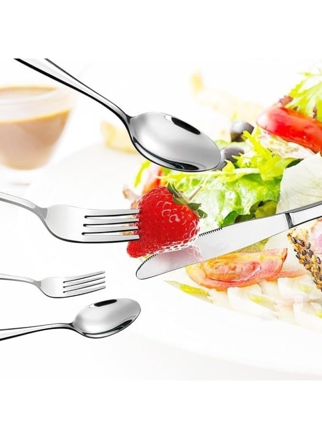 Set of 6 Stainless Steel Dinner Forks 14cm Small Forks - Image 3