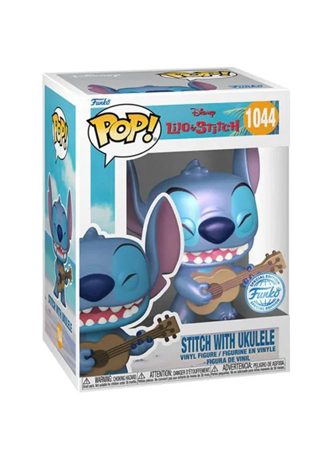 فانكو Funko Pop! Disney: Lilo & Stitch - Stitch with Ukulele (PRL)(Exc) - Collectable Vinyl Figure - Gift Idea - Official Merchandise - Toys for Kids & Adults