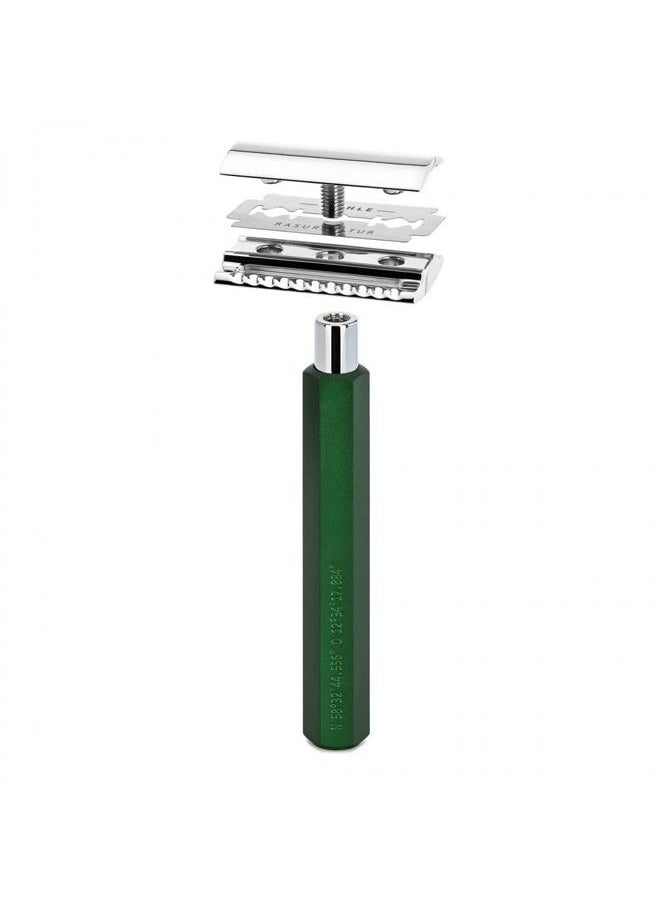 M MÜHLE - HEXAGON Forest Double Edge Safety Razor (Closed Comb) For Men - Perfect for Every Day Use, Barbershop Quality Close Smooth Shave - Image 1