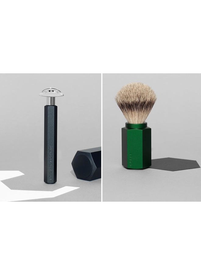 M MÜHLE - HEXAGON Forest Double Edge Safety Razor (Closed Comb) For Men - Perfect for Every Day Use, Barbershop Quality Close Smooth Shave - Image 1