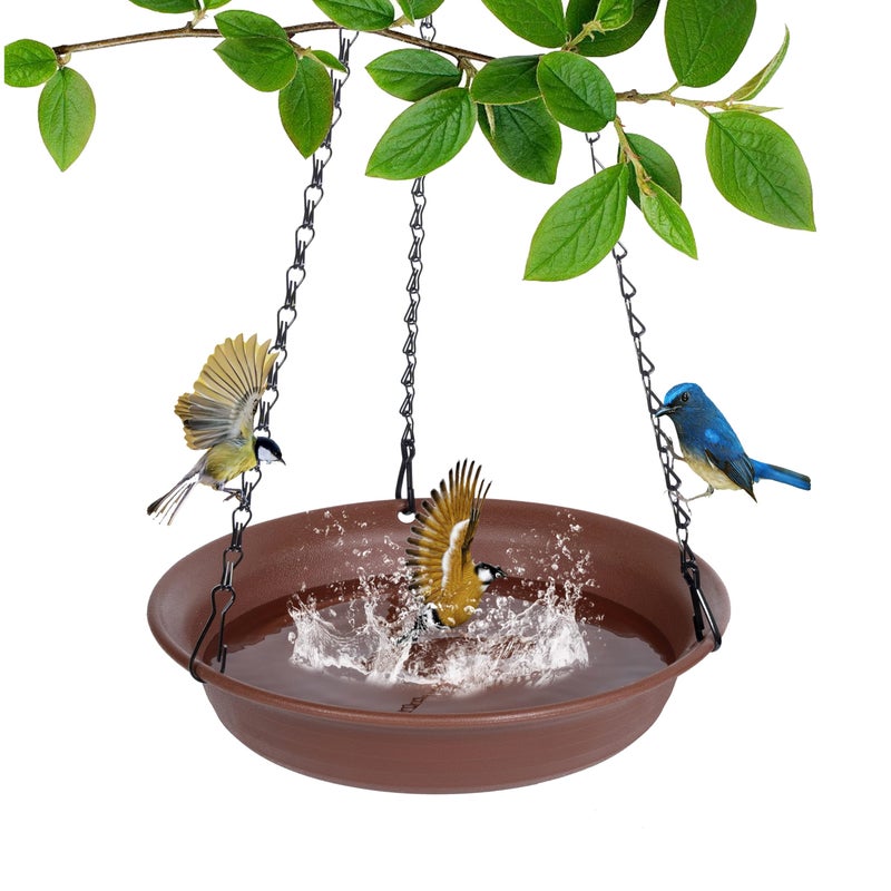 VUWEZ Hanging Bird Bath for Outside VUWEZ Hanging Birdbath Bird Feeder for Outdoors Birds Water Wild Feeders Tray Bowl Accessories for Outdoor Small Large Birdbaths Bowls for Garden Balcony Decoration - Image 2