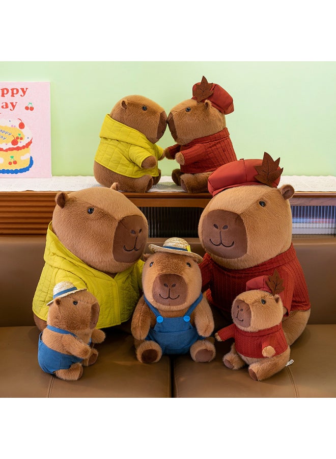 Cute Travel Capybara Plush Doll Sweater Belt Pants Kabibala Creative Cotton-padded Coat Capybara-Specifications:Sweater Style-Color:35cm 0.5kg  - Image 2