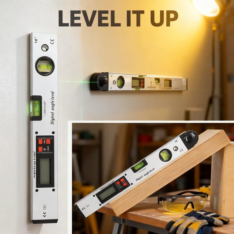 Digital Inclinometer Angle Gauge 360 Degree With Backlight For Woodworking Pipefitter - Image 4