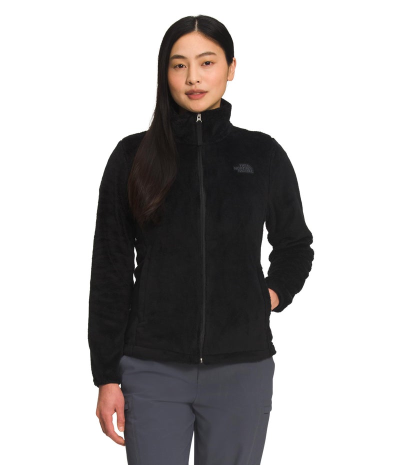 THE NORTH FACE Womens Osito Full Zip Fleece Jacket Standard Plus Size Soft Fleece Coat with Elastic Bound Cuffs Embroidered Logo TNF BlackNPF XLarge