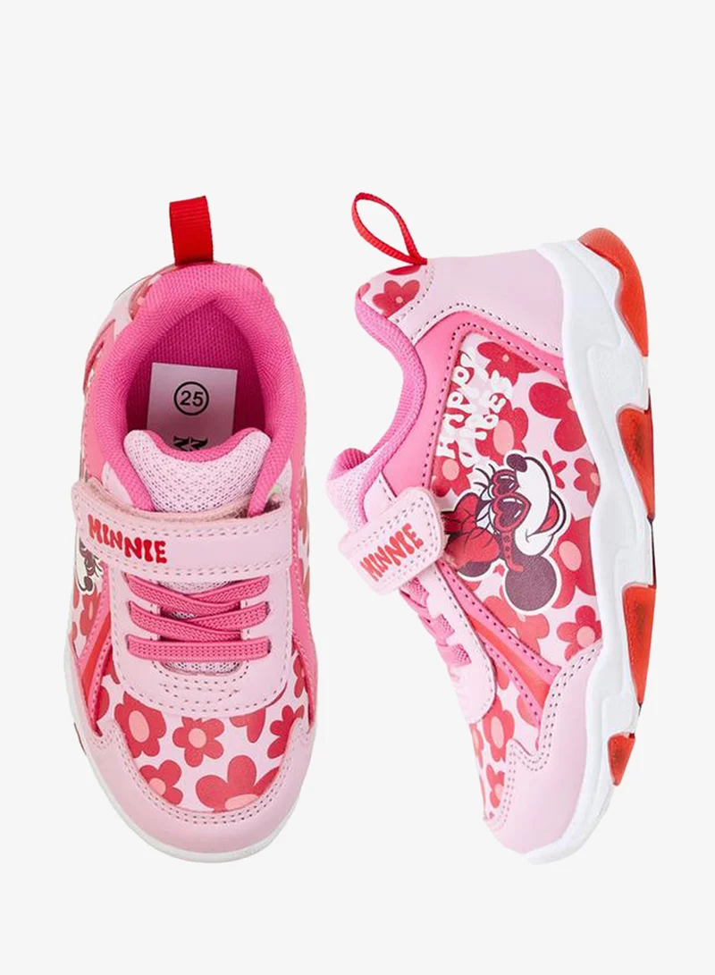 ديزني Girls Minnie Mouse Print Sneakers