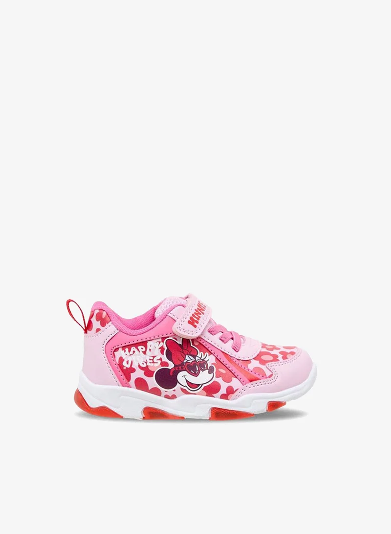 ديزني Girls Minnie Mouse Print Sneakers