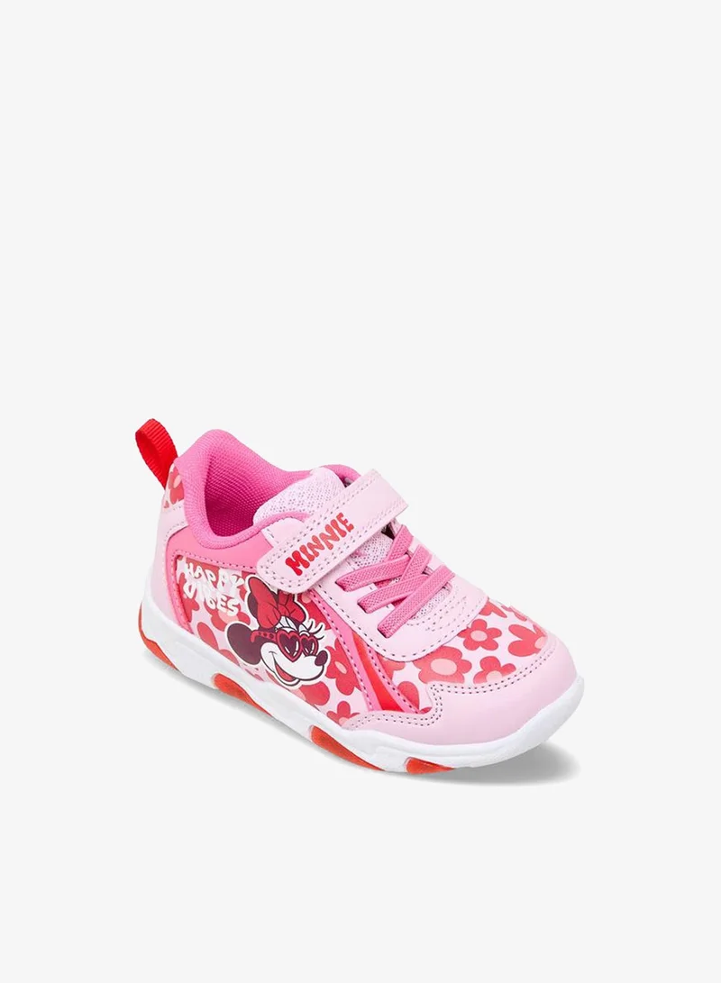 ديزني Girls Minnie Mouse Print Sneakers