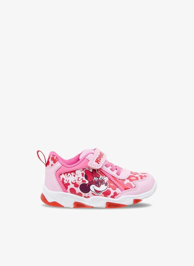 ديزني Girls Minnie Mouse Print Sneakers
