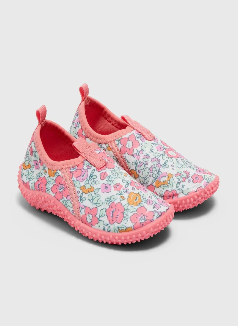 ماتلان Girls Pink Floral Swim Shoes