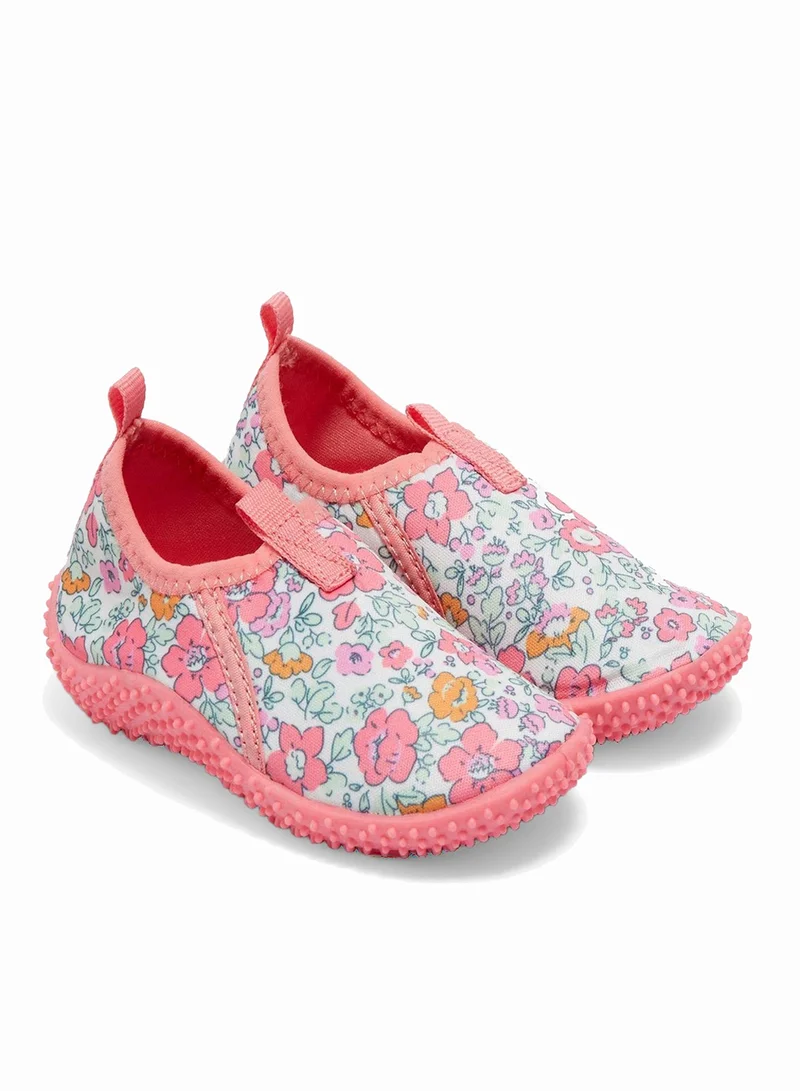 ماتلان Girls Pink Floral Swim Shoes