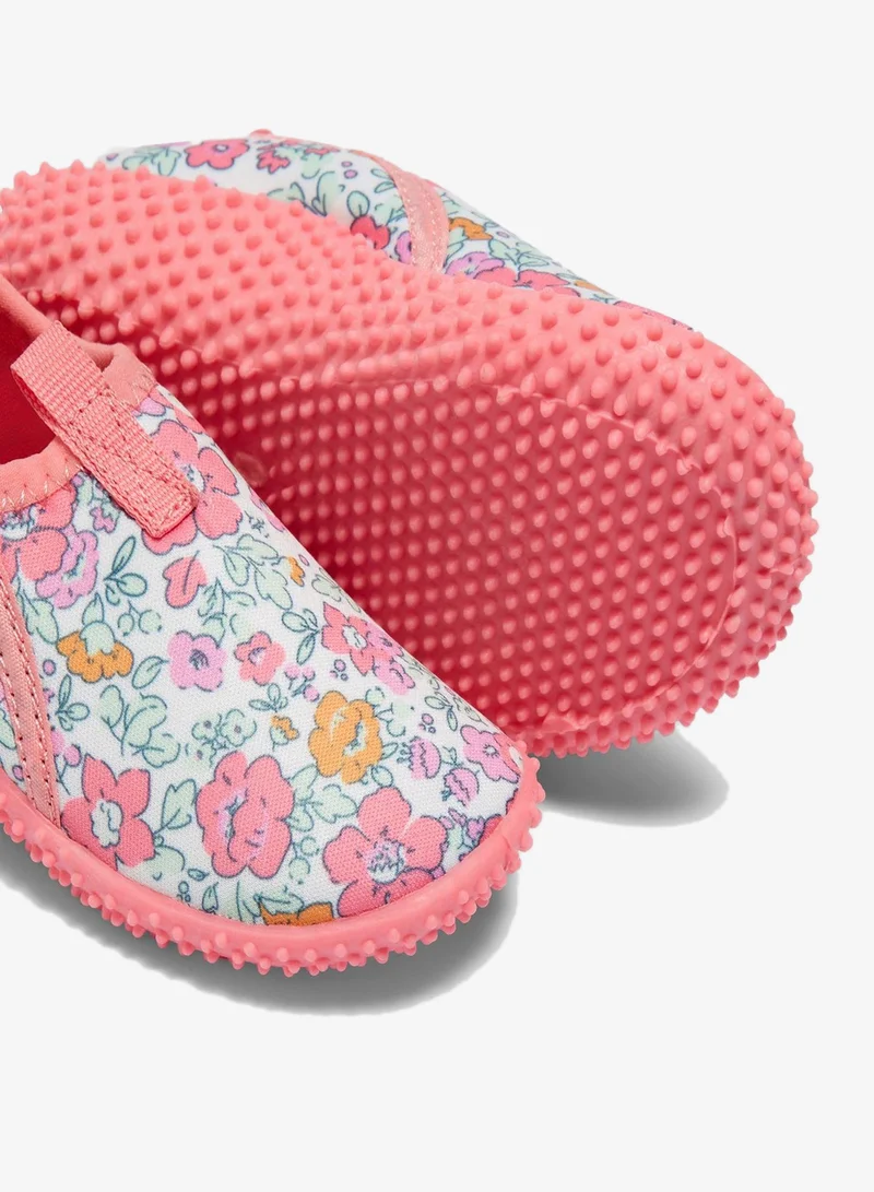 ماتلان Girls Pink Floral Swim Shoes