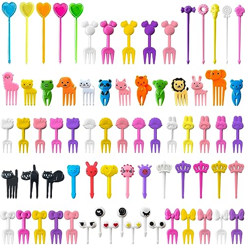 GET FRESH Animal Food Picks for Kids  120 pcs Set Animal Bento Deco Set for Lunch Box Decoration  Mini Bento Deco Children Toddler Toothpicks  Reusable Baby Shower Toothpicks