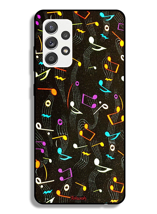 Tolwak Samsung Galaxy A32 5G Protective Case Cover Music Fabric Pattern - Image 1