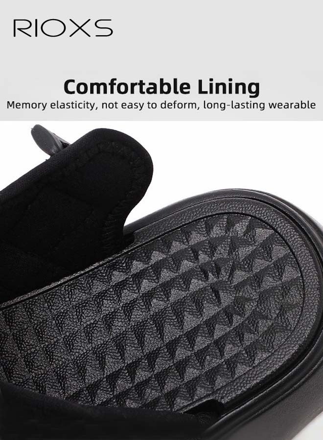 RIOXS Men's Flat Sandals,Open Toe Water Sandal,Arch Support Man Walking Sandals,Breathable Mesh Beach Sandalias,Non-Slip Casual Sandals For Men,Sports Sandals With Adjustable Back-Strap,Pool Slide Adjustable Flat Shoes  - Image 3