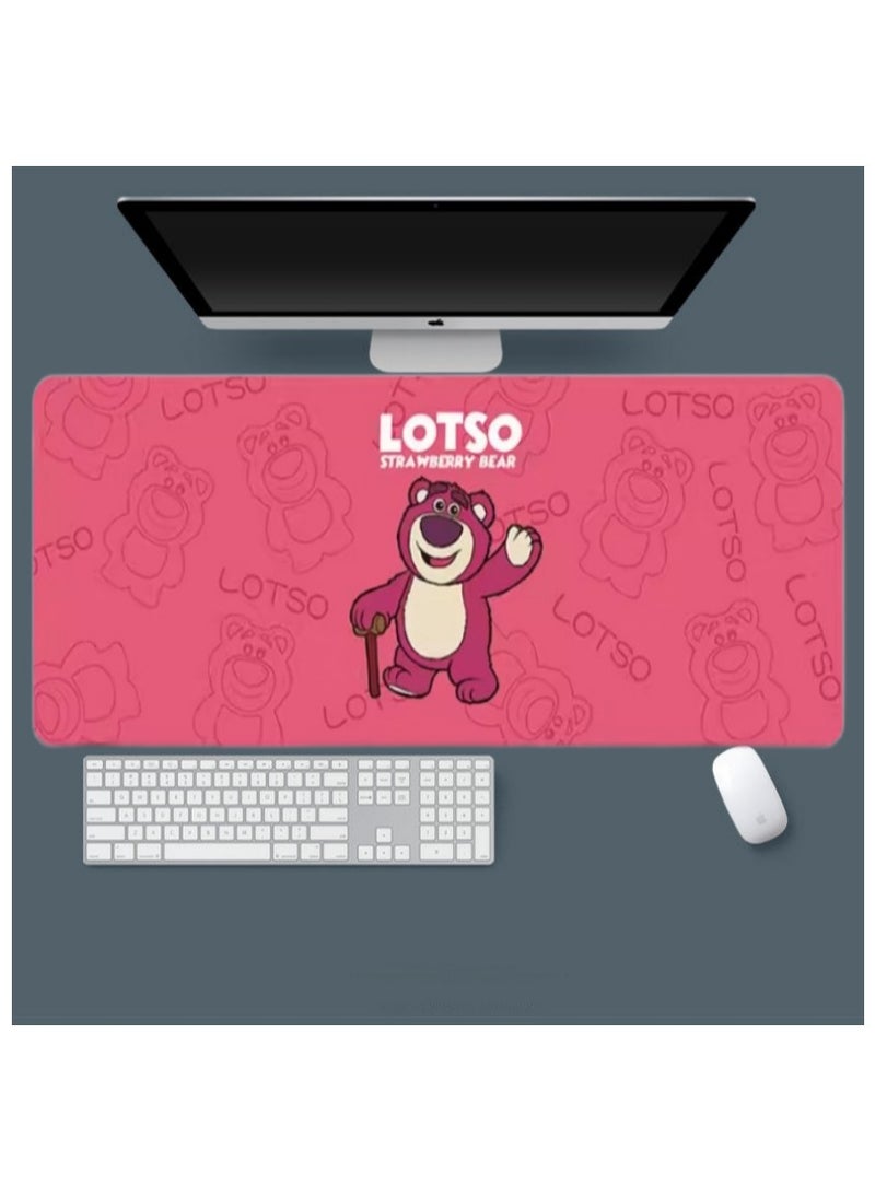 Anna Pink Cartoon Strawberry Bear Non-Slip Mouse Pad - Image 4