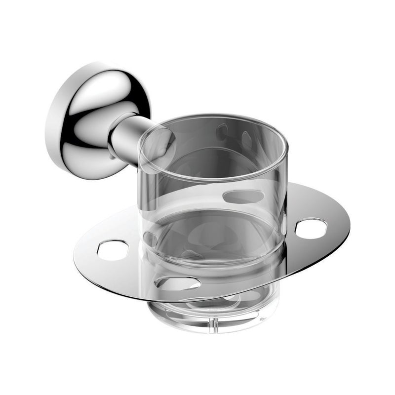 Amity Eco Tumbler Holder | Toothbrush Holder, Wall Mounted for Bathroom and Wash Basin, Stainless Steel with Chrome Finish - Image 1