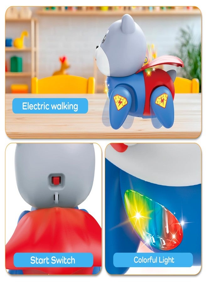 lonfypeng Crawling Dog Dancing Toy Tummy Time Toy for Toddlers with Music and Light, Interactive Walking Moving Sensory Toys for Infant Baby Girls and Boys, Birthday Gifts for Kids Boy Girl 3 4 5 6 7 8 Years - Image 4