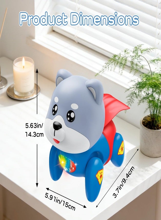 lonfypeng Crawling Dog Dancing Toy Tummy Time Toy for Toddlers with Music and Light, Interactive Walking Moving Sensory Toys for Infant Baby Girls and Boys, Birthday Gifts for Kids Boy Girl 3 4 5 6 7 8 Years - Image 5