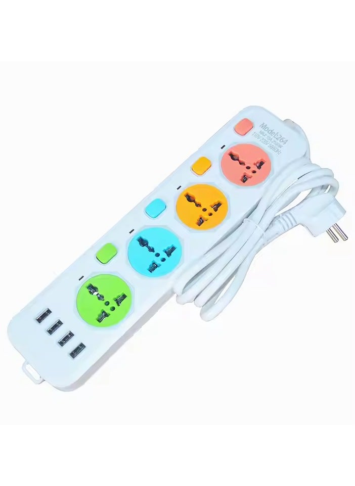 Generic Multipurpose 4-pin socket and 4 USB multi-purpose plug  - Image 2