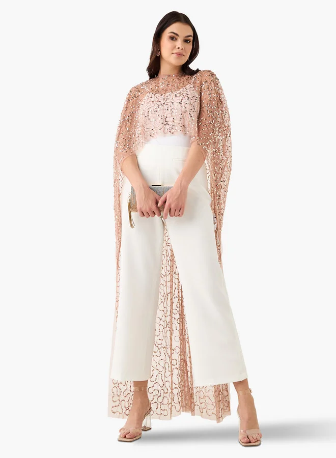 Iconic Iconic Embellished Longline Cape Shrug