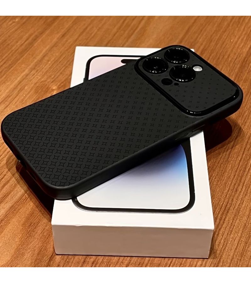 غلاف هاتف من line star أسود متين بنافذة غير لامع مضاد للصدمات وحماية غير لامعة لـ iPhone 12 Pro - Image 3