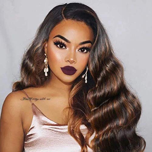 UNice Brown Highlight Body Wave Human Hair Weave 3 Bundles 14 16 18 inch, Brazilian Remy Hair Ombre Blonde Human Hair Wavy Weaves Sew in Piano Color TFB30 - Image 2