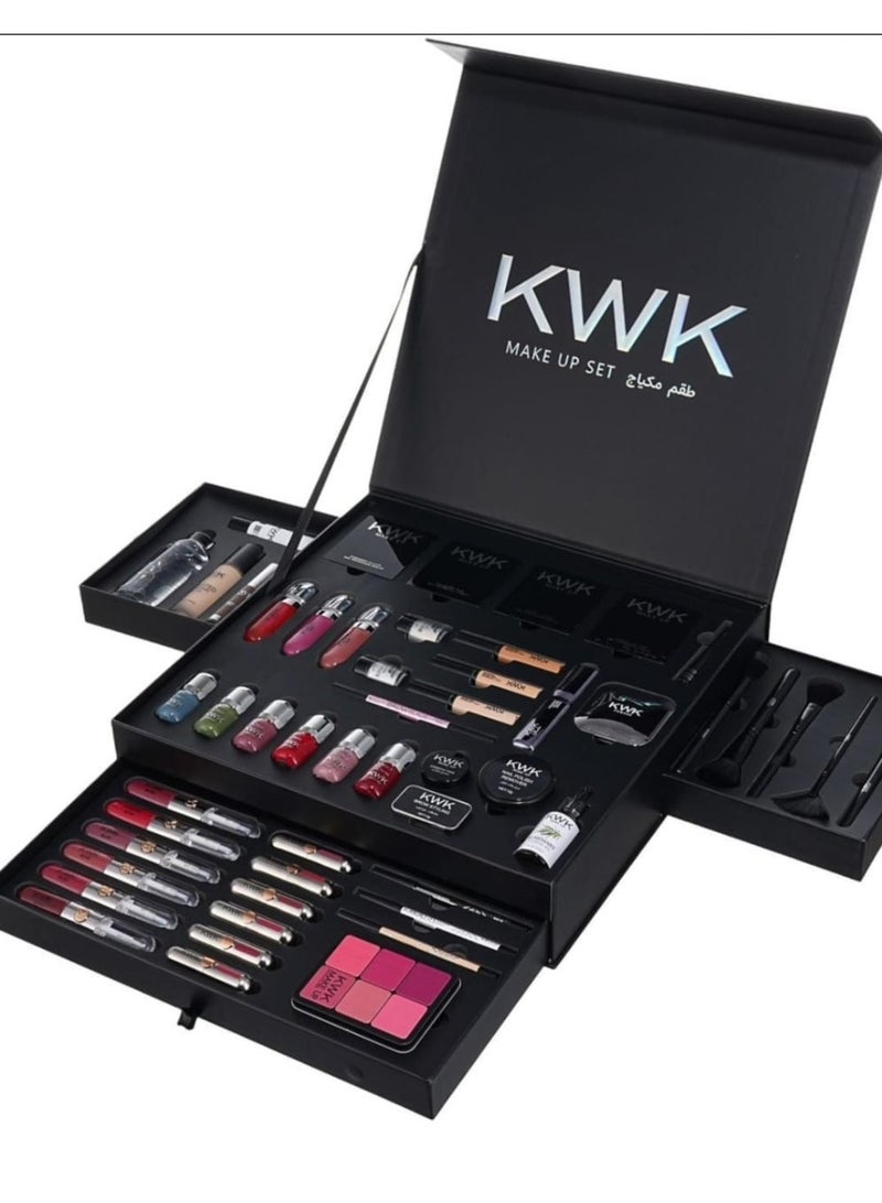 كيه دابليو كيه طقم مكياج متكامل جميع منتجات التجميل في بوكس واحد من KWK - Image 1