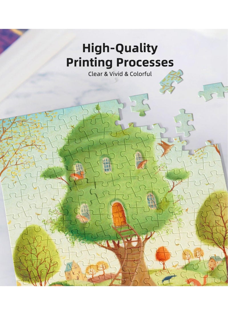 SYOSI صندوق هدايا الألغاز الحيوانية، لغز الأرض للأطفال من 5-8 سنوات، ألغاز دائرية هدايا ألعاب افعلها بنفسك فكرة هدية عيد ميلاد للأطفال من 3 سنوات فما فوق، 216 قطعة - Image 3