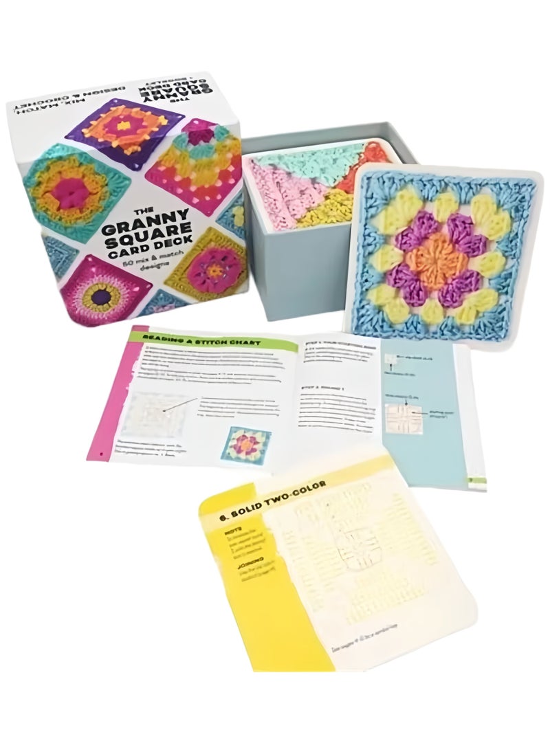 Granny Square Cards Deck:50 Mix and Match Designs,Knitting Patterns - Image 1