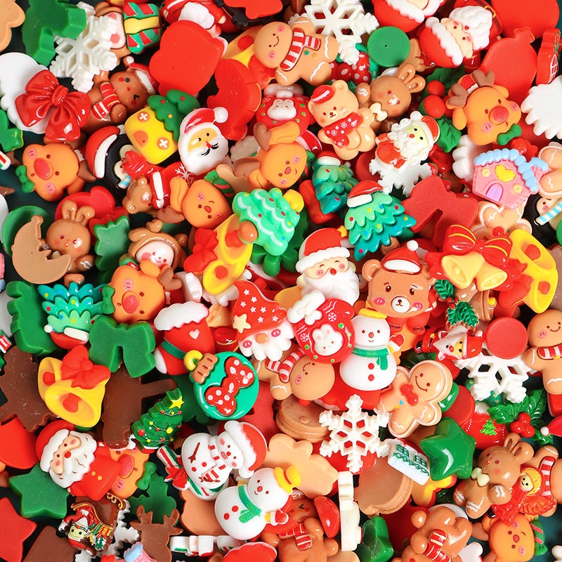 Cartoon Christmas Resin Charms DIY Phone Case Making Accessories - Image 2