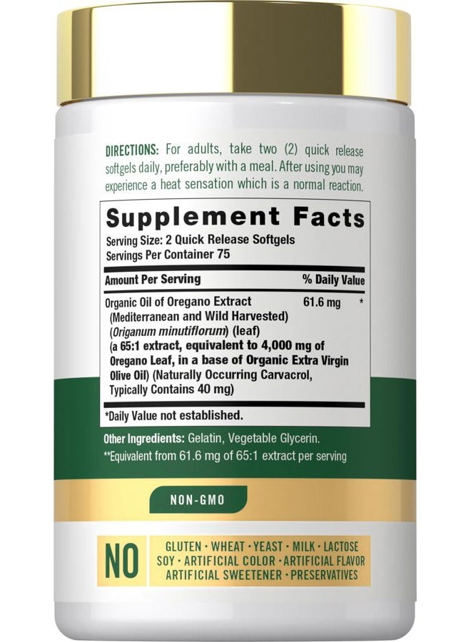 Carlyle Oregano Oil Supplement | 150 Softgel Capsules | Contains Carvacrol | Non-GMO & Gluten Free Formula - Image 2