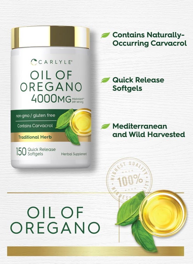 Carlyle Oregano Oil Supplement | 150 Softgel Capsules | Contains Carvacrol | Non-GMO & Gluten Free Formula - Image 4