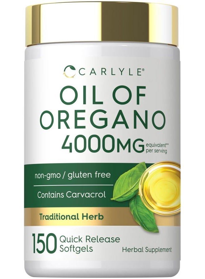 Carlyle Oregano Oil Supplement | 150 Softgel Capsules | Contains Carvacrol | Non-GMO & Gluten Free Formula - Image 1