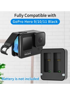 SYOSI Dual Battery Charger, Compatible Dual Battery Charger for GoPro Hero 9/10/11 Black, Battery Charger Station with Micro USB Cable, Support Micro-USB/Type-C USB Port Charging  - Image 2