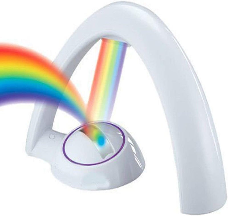MIFXIN MIFXIN Rainbow Projector  Colorful LED Night Projection Light  Desk Lamp for Kids  2 Modes Battery Operated Table Light - Image 1