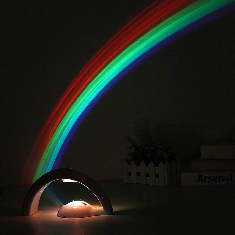 MIFXIN MIFXIN Rainbow Projector  Colorful LED Night Projection Light  Desk Lamp for Kids  2 Modes Battery Operated Table Light - Image 4