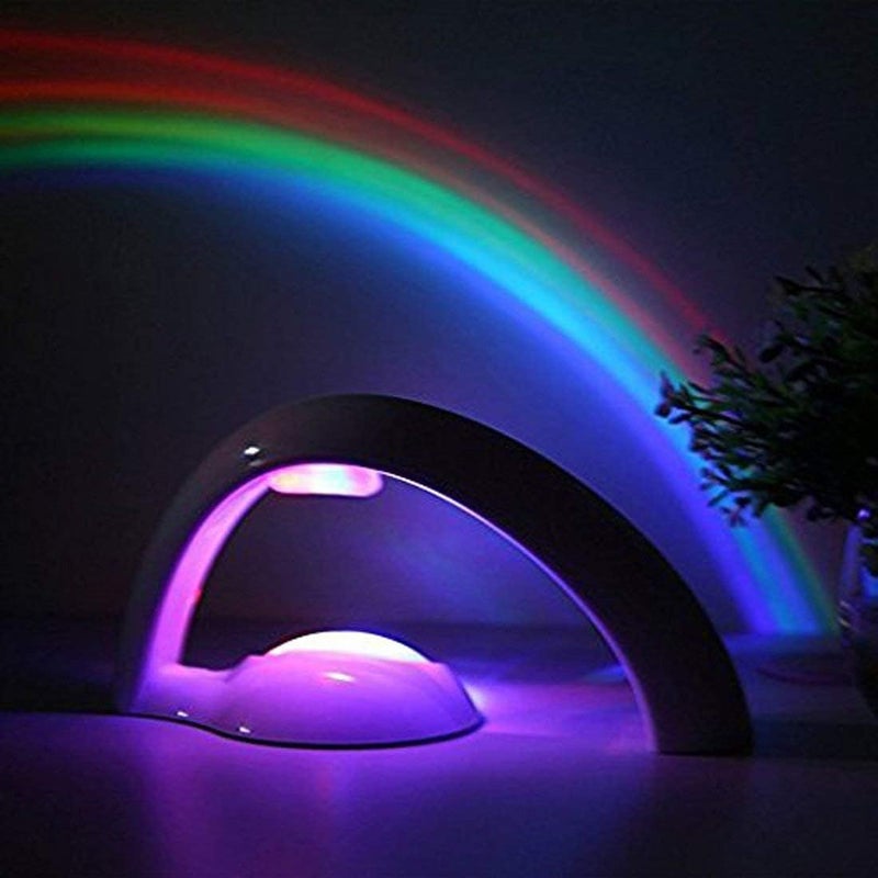 MIFXIN MIFXIN Rainbow Projector  Colorful LED Night Projection Light  Desk Lamp for Kids  2 Modes Battery Operated Table Light - Image 3